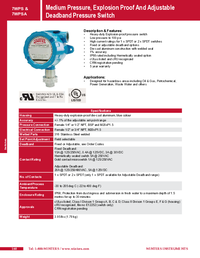 Thumbnail of document Data Sheet - 7WPS Medium Press. Explosion Proof & Adj. Deadband Press. Switch